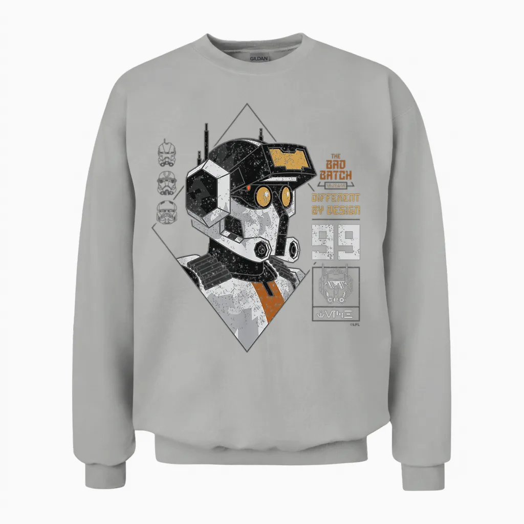 Star Wars the Bad Batch Tech Different by Design Unisex Sweatshirt in Ash