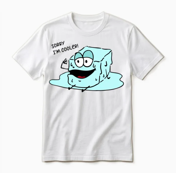Funny Ice Cubes Shirt Funny Picture Unisex T-Shirt in White