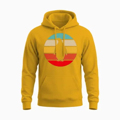 Penguin Retro Unisex Hoodie - Gold