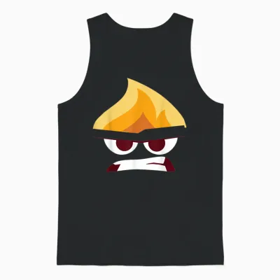 Disney Pixar Inside Out Angry Face Halloween Unisex Tank Top - Black