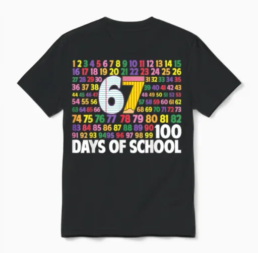 100th Day 100 Days of School Shirt Boys Kids Teacher Unisex T-Shirt in Black