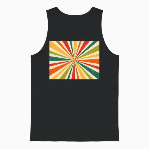 Retro Unisex Tank Top in Black