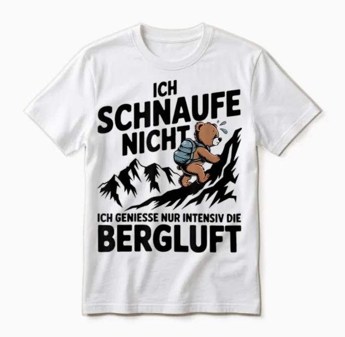 Ich Schnaufe Nicht Ich Genieße Nur Intensiv Die Berluft Unisex T-Shirt in White