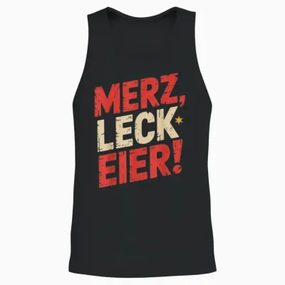 Merz Leck Eier Unisex Tank Top - Black