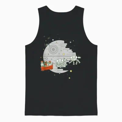Star Wars Christmas Death Star Sleigh Ride Unisex Tank Top - Black