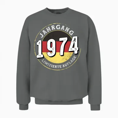 Limitierte Auflage 50 Years Old Jahrgangs 1974 Unisex Sweatshirt - Graphite Heather