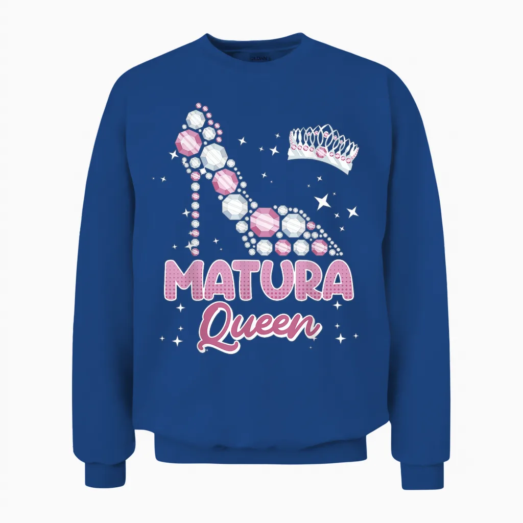 Matura Queen 2026 Maturantin Schulabschluss Mädchen Unisex Sweatshirt in Royal