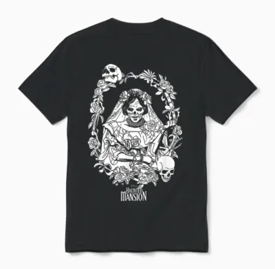Haunted Mansion Bride Halloween Unisex T-Shirt - Black