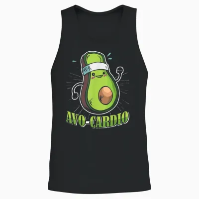Läufer Avo Cardio Marathon Laufen Lustiges Lauf Unisex Tank Top - Black