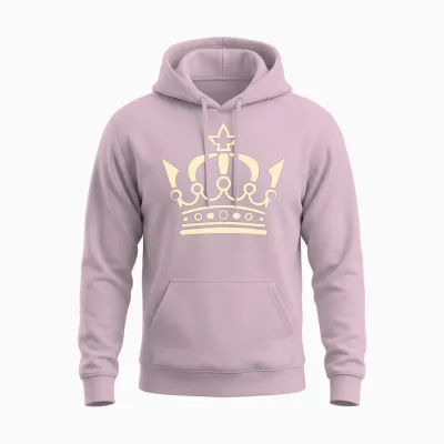 Royal Majesty Crown Unisex Hoodie - Light Pink