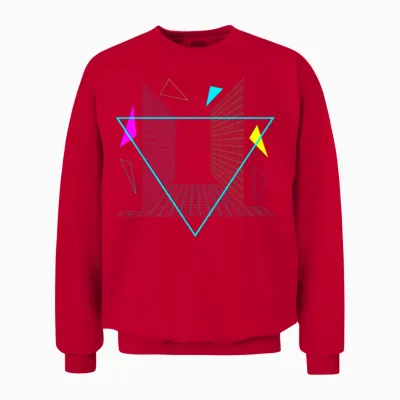 Vaporwave Aesthetic Retro Synthwave Unisex Sweatshirt - Red