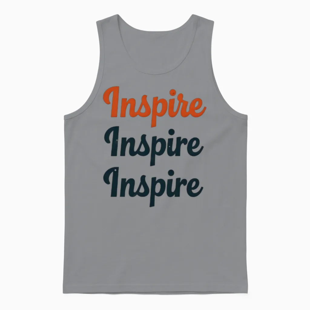 Inspire Retro Typography - Inspirational Unisex Tank Top in Sport Grey