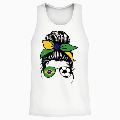 Drapeau De Brésil Femmes Supporters Brésiliens Fiers Unisex Tank Top - White