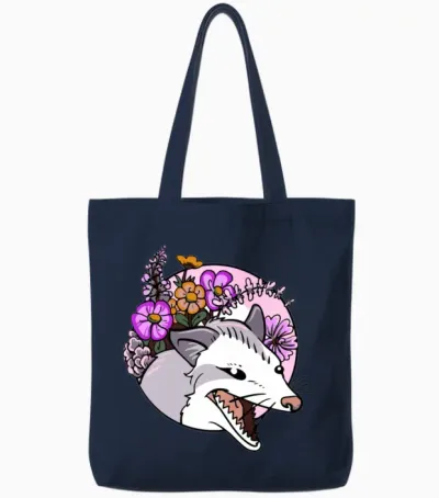 Funny Possum Opossums Tote Bags - Navy