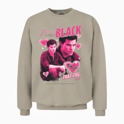 Twilight Team Jacob Pink Hearts Valentine's Day Crush Movie Unisex Sweatshirt - Sand