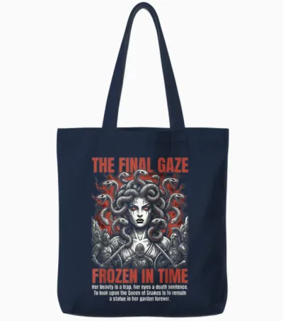 Gorgon Medusa Tabletop Dark Rpg Fantasy Gamer Tote Bags - Navy