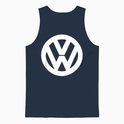 Volkswagen Classic White Vw Logo Unisex Tank Top - Navy