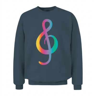 Music Note Unisex Sweatshirt - Dark Heather
