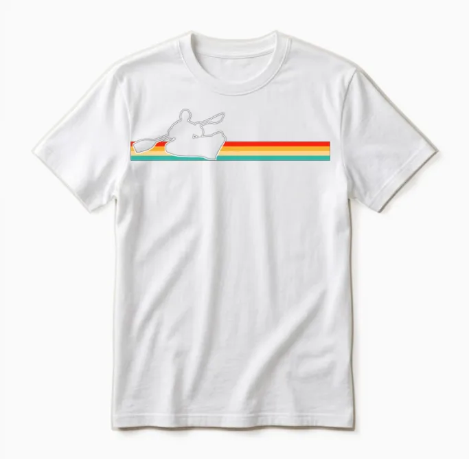 Canoe Retro Unisex T-Shirt in White