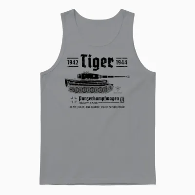 Tiger Tank Panzer World War 2 Armored Vehicle Unisex Tank Top - Sport Grey