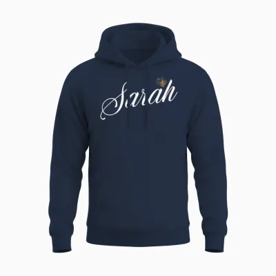 Sarah Custom Name for Women Kids Toddlers - Sarah Unisex Hoodie - Navy
