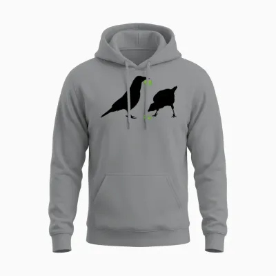 Saint Patrick's Day Kelly Green Shamrock Crows Unisex Hoodie - Sport Grey
