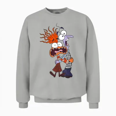 Disney and Pixar’s Inside Out 2 Toony Colors Anxiety & Fear Unisex Sweatshirt - Ash