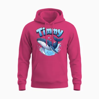 Timmy - Der Ostsee-Wal: Süßer Buckelwal Comic Design Unisex Hoodie - Heliconia
