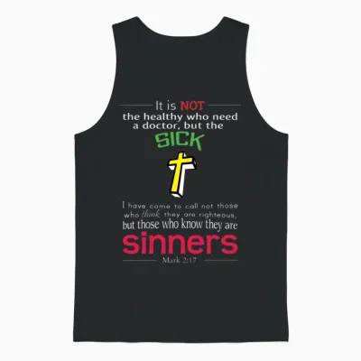 Mark 2:17 - Bible Verses Unisex Tank Top - Black