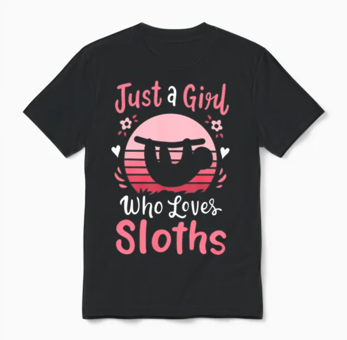Sloths Sloth Lover Retro Unisex T-Shirt - Black