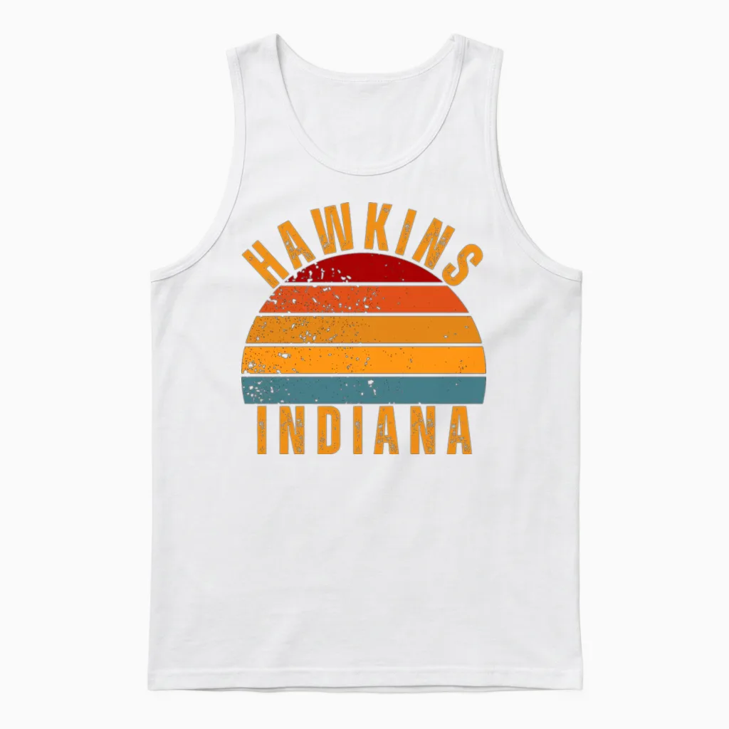Indiana Vintage Retro Unisex Tank Top in White