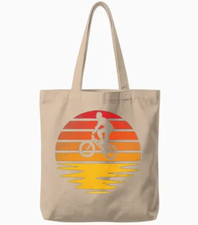 Bmx Retro Tote Bags - Natural