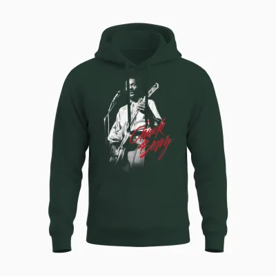 Chuck Berry Gitarre Foto Unisex Hoodie - Forest