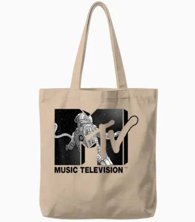 Mademark X Mtv - Mtv Astronaut Stratosphere Footage Tote Bags - Natural