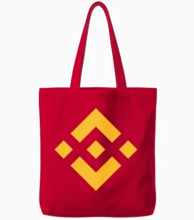 Beautiful Binance Bnb Coin Cryptocurrency Tote Bags - Red