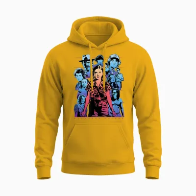 Stranger Things Group Shot Populous Gazing Unisex Hoodie - Gold