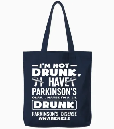 Parkinsons Disease Parkinson's Awareness Tote Bags - Navy