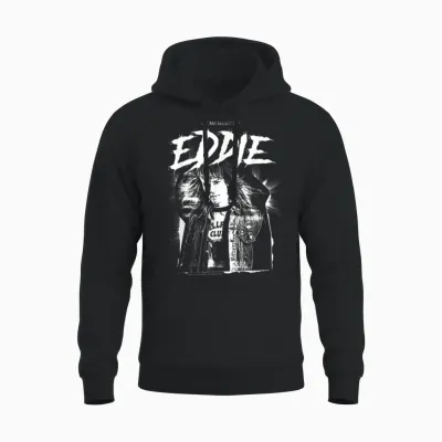 Stranger Things in Memory of Eddie Munson Hellfire Club T-Shirt, Black, S Unisex Hoodie - Black