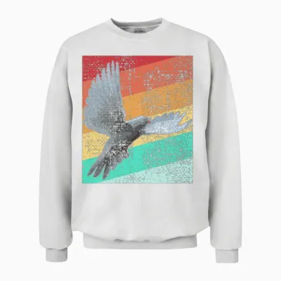Pigeon Retro Pigeon Unisex Sweatshirt - White