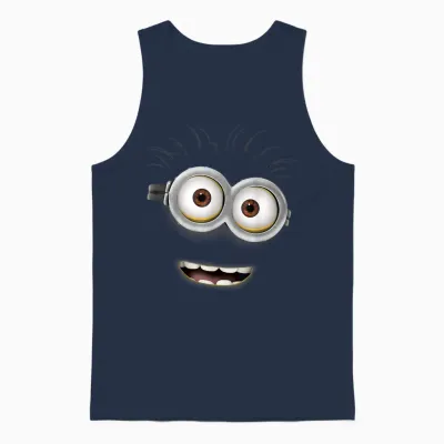 Despicable Me Minions Phil Face Graphic Unisex Tank Top - Navy