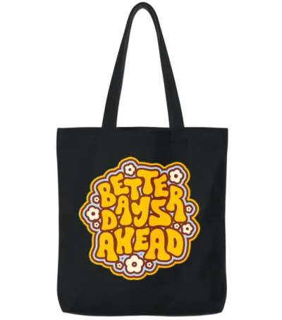 Retro Style Tote Bags - Black