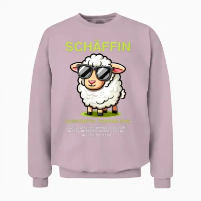 Schäffin Substantiv Feminine Unisex Sweatshirt - Light Pink