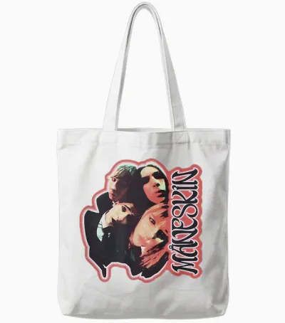 Måneskin Fisheye T-Shirt, Unisex Erwachsene, Weiß, S, Kurzarm, Tote Bags - White