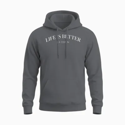 T-Shirt Life Is Better Im Osten East Germany Ddr Ossi Ostblock Ost, Black Unisex Hoodie - Charcoal
