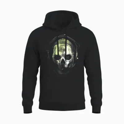Call of Duty Ghost Skull Portrait Video Game Unisex Hoodie - Black
