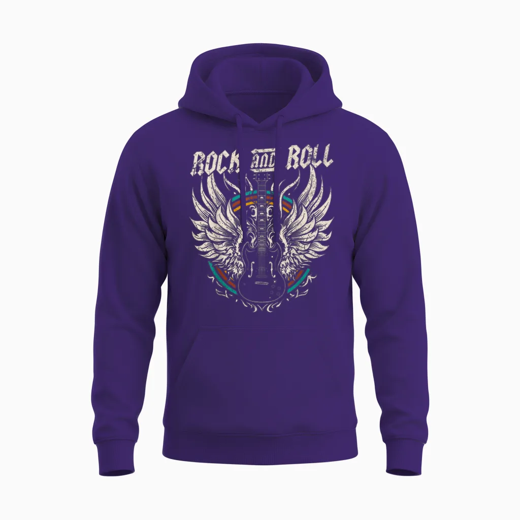 Guitar Retro Lovers Rock and Roll Guitar Vintage Rock Music T Shirt Kids Black Unisex Toddler Short Sleeve T Shirt 158 Us 16.5 Unisex Hoodie in Purple