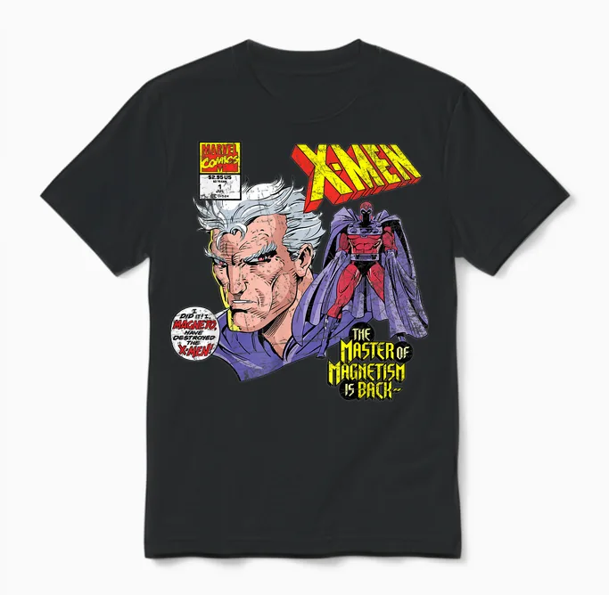 Marvel X-Men Magneto Master of Magnetism Unisex T-Shirt in Black