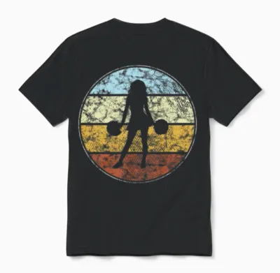 Cheerleading Retro Unisex T-Shirt - Black