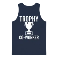 Trophy Co-Worker Unisex Tank Top - Navy – 1