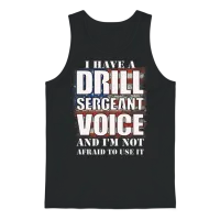 Yell Like a Drill Sergeant Army Meme Unisex Tank Top - Black – 1